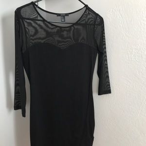 Sheer Sweetheart Top Black Dress